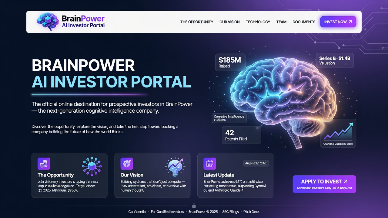 BrainPower AI Investor Portal